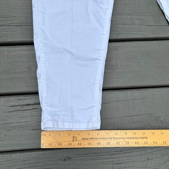 Eileen Fisher System White Jeans Slim Ankle Denim Size 12 - Picture 6 of 9